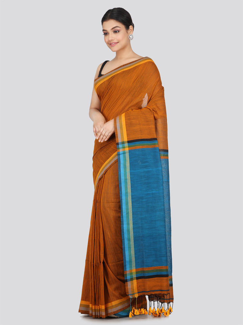 Pinkloom Women's Cotton Saree With Unstitched Blouse Piece