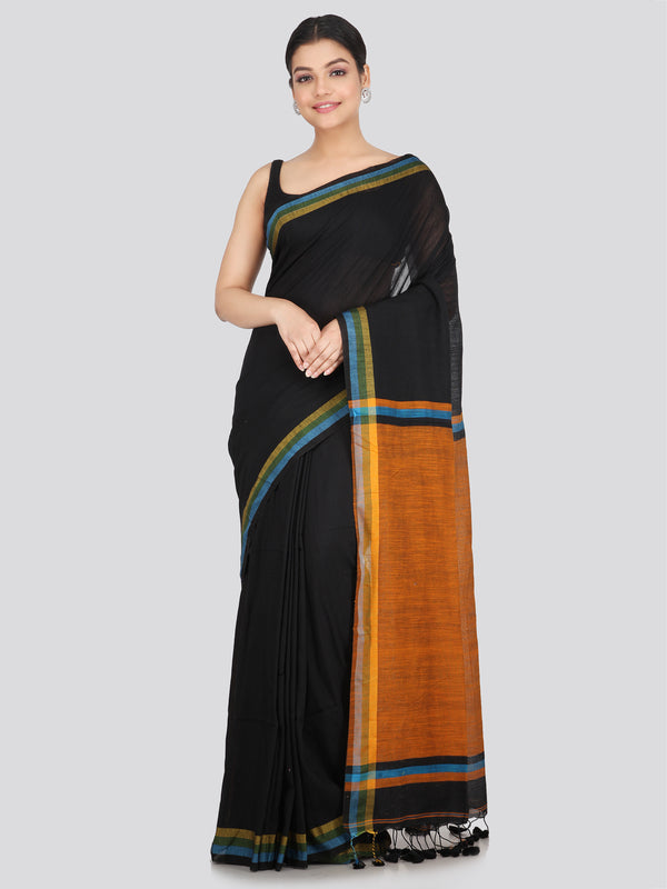 Pinkloom Women's Cotton Saree With Unstitched Blouse Piece