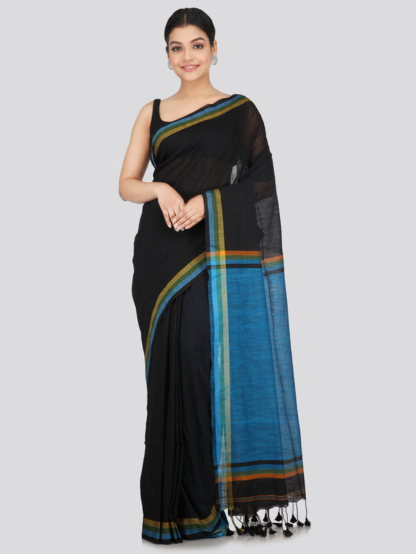 Pinkloom Women's Cotton Saree With Unstitched Blouse Piece