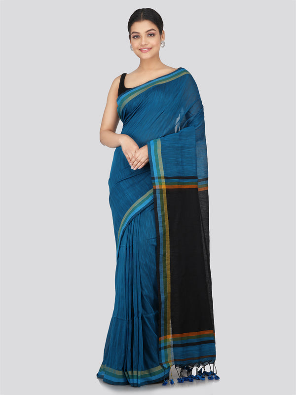 Pinkloom Women's Cotton Saree With Unstitched Blouse Piece