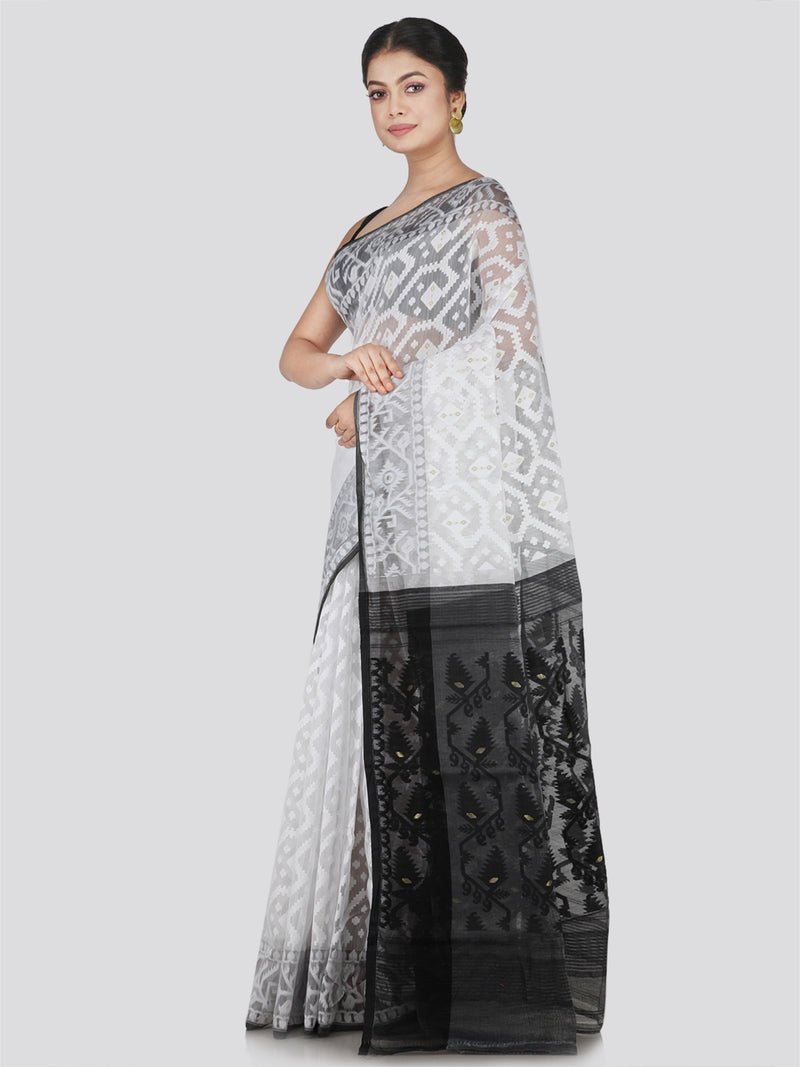 Handloom Women's Soft Cotton Jamdani Saree