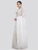 Pinkloom Women's Soft Cotton Jamdani Saree Without Blouse Piece