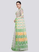 Pinkloom Women's Soft Cotton Jamdani Saree Without Blouse Piece