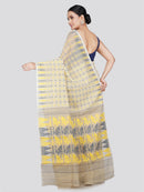 Pinkloom Women's Soft Cotton Jamdani Saree Without Blouse Piece