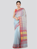 Pinkloom Women's Soft Cotton Jamdani Saree Without Blouse Piece