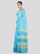 Pinkloom Women's Soft Cotton Jamdani Saree Without Blouse Piece