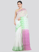Pinkloom Women's Soft Cotton Jamdani Saree Without Blouse Piece