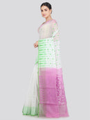 Pinkloom Women's Soft Cotton Jamdani Saree Without Blouse Piece