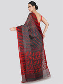 Pinkloom Women's Soft Cotton Jamdani Saree Without Blouse Piece