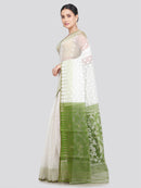 Pinkloom Women's Soft Cotton Jamdani Saree Without Blouse Piece