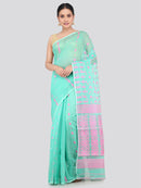 Pinkloom Women's Soft Cotton Jamdani Saree Without Blouse Piece