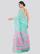 Pinkloom Women's Soft Cotton Jamdani Saree Without Blouse Piece