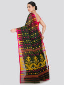 Pinkloom Women's Soft Cotton Jamdani Saree Without Blouse Piece