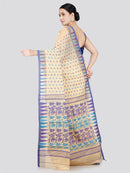 Pinkloom Women's Soft Cotton Jamdani Saree Without Blouse Piece