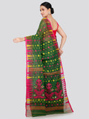 Pinkloom Women's Soft Cotton Jamdani Saree Without Blouse Piece