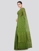 Pinkloom Women's Soft Cotton Jamdani Saree Without Blouse Piece