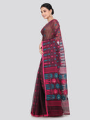 Pinkloom Women's Soft Cotton Jamdani Saree Without Blouse Piece