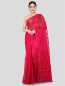 Pinkloom Women's Soft Cotton Jamdani Saree Without Blouse Piece
