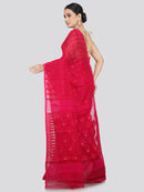 Pinkloom Women's Soft Cotton Jamdani Saree Without Blouse Piece