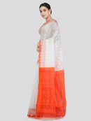 Pinkloom Women's Soft Cotton Jamdani Saree Without Blouse Piece