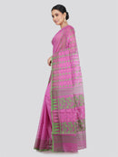 Pinkloom Women's Soft Cotton Jamdani Saree Without Blouse Piece