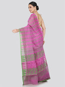 Pinkloom Women's Soft Cotton Jamdani Saree Without Blouse Piece