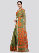 Pinkloom Women's Soft Cotton Jamdani Saree Without Blouse Piece