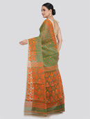 Pinkloom Women's Soft Cotton Jamdani Saree Without Blouse Piece