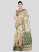 Pinkloom Women's Soft Cotton Jamdani Saree Without Blouse Piece