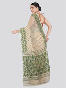 Pinkloom Women's Soft Cotton Jamdani Saree Without Blouse Piece