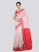 Pinkloom Women's Soft Cotton Jamdani Saree Without Blouse Piece