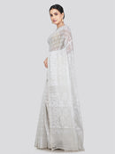 Pinkloom Women's Soft Cotton Jamdani Saree Without Blouse Piece