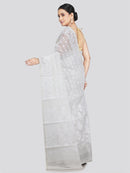 Pinkloom Women's Soft Cotton Jamdani Saree Without Blouse Piece