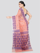 Pinkloom Women's Soft Cotton Jamdani Saree Without Blouse Piece