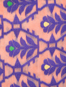 Pinkloom Women's Soft Cotton Jamdani Saree Without Blouse Piece