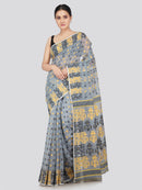 Pinkloom Women's Soft Cotton Jamdani Saree Without Blouse Piece