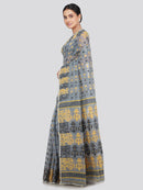 Pinkloom Women's Soft Cotton Jamdani Saree Without Blouse Piece