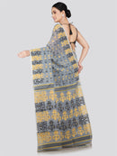 Pinkloom Women's Soft Cotton Jamdani Saree Without Blouse Piece