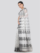 Pinkloom Women's Soft Cotton Jamdani Saree Without Blouse Piece