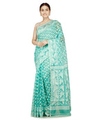Pinkloom Women's Soft Cotton Jamdani Saree Without Blouse Piece