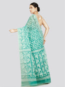 Pinkloom Women's Soft Cotton Jamdani Saree Without Blouse Piece