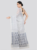 Pinkloom Women's Soft Cotton Jamdani Saree Without Blouse Piece