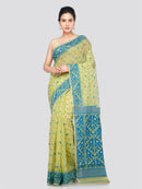 PinkLoom Women's Cotton Jamdani Saree Without Blouse Piece