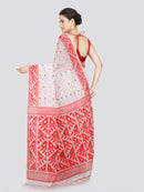 PinkLoom Women's Cotton Jamdani Saree Without Blouse Piece