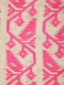 PinkLoom Women's Cotton Jamdani Saree Without Blouse Piece