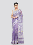 PinkLoom Women's Cotton Jamdani Saree Without Blouse Piece