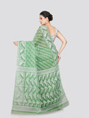 PinkLoom Women's Cotton Jamdani Saree Without Blouse Piece