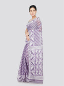 PinkLoom Women's Cotton Jamdani Saree Without Blouse Piece