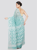 PinkLoom Women's Cotton Jamdani Saree Without Blouse Piece