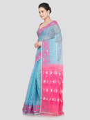 PinkLoom Women's Cotton Jamdani Saree Without Blouse Piece